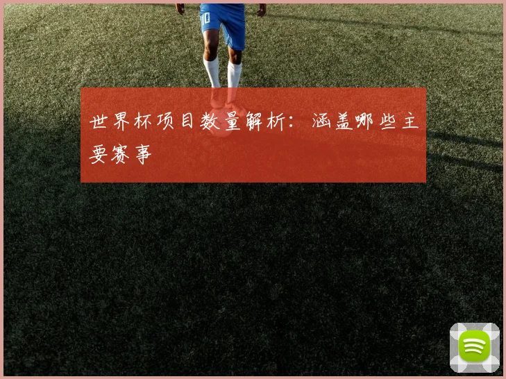 世界杯项目数量解析：涵盖哪些主要赛事